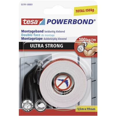 Rögzítő szalag, tesa® POWERBOND® (H x Sz) 1500 x 19 mm 55791-01 (55791-01)