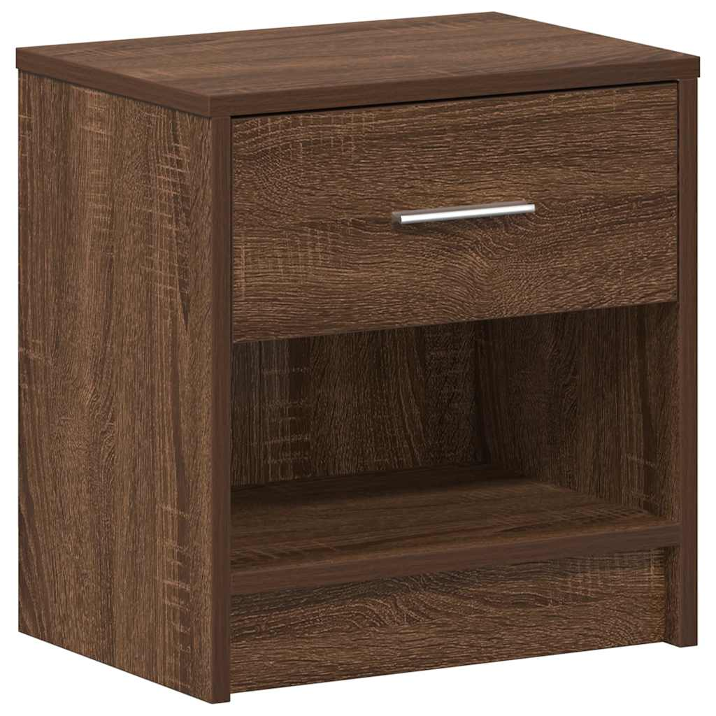 barna tölgy színű éjjeliszekrény fiókkal 39x28x41 cm (858761)
