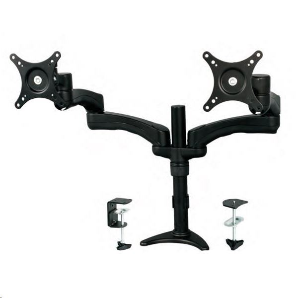 StarTech.com ARMDUAL skærmbeslag og -stativer 61 cm (24") Sort Skrivebord