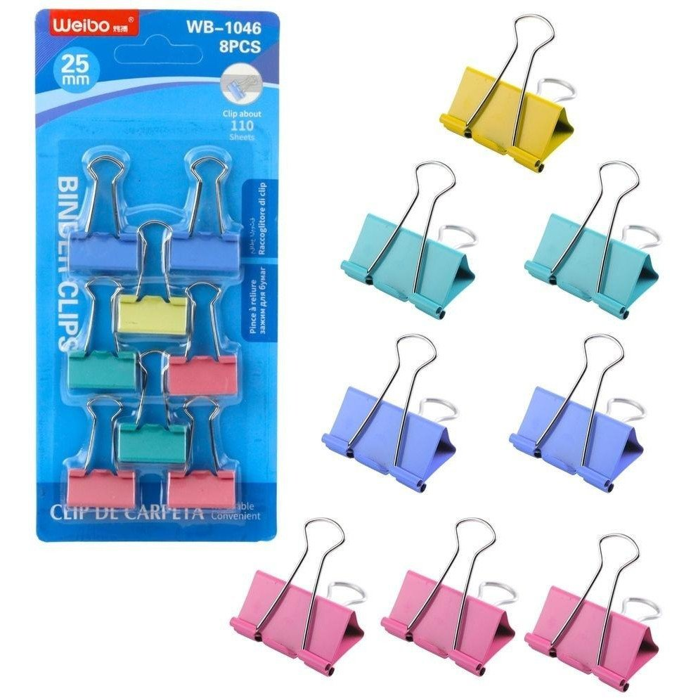 25 MM-ES IRODAI CSIPSZEK KÉSZLETE 8 db  22403 (5905991047599)