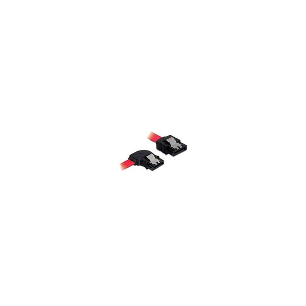 DELOCK SATA-Kabel SATA -> SATA links St/St 0.50m Clips