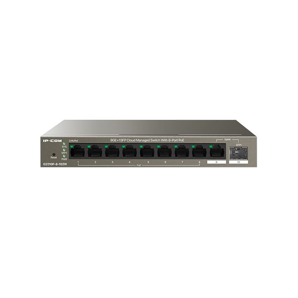 Ip-com Switch G2210p-8-102w Switch Gigabit Ethernet (10/100/1000) Energía Sobre Ethernet (poe) Gris