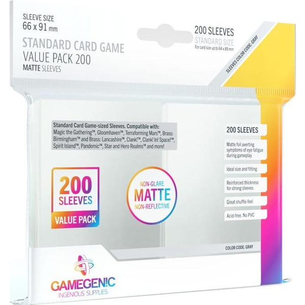 Asmodee - Matte Standard Card Game Value Pack (200)
