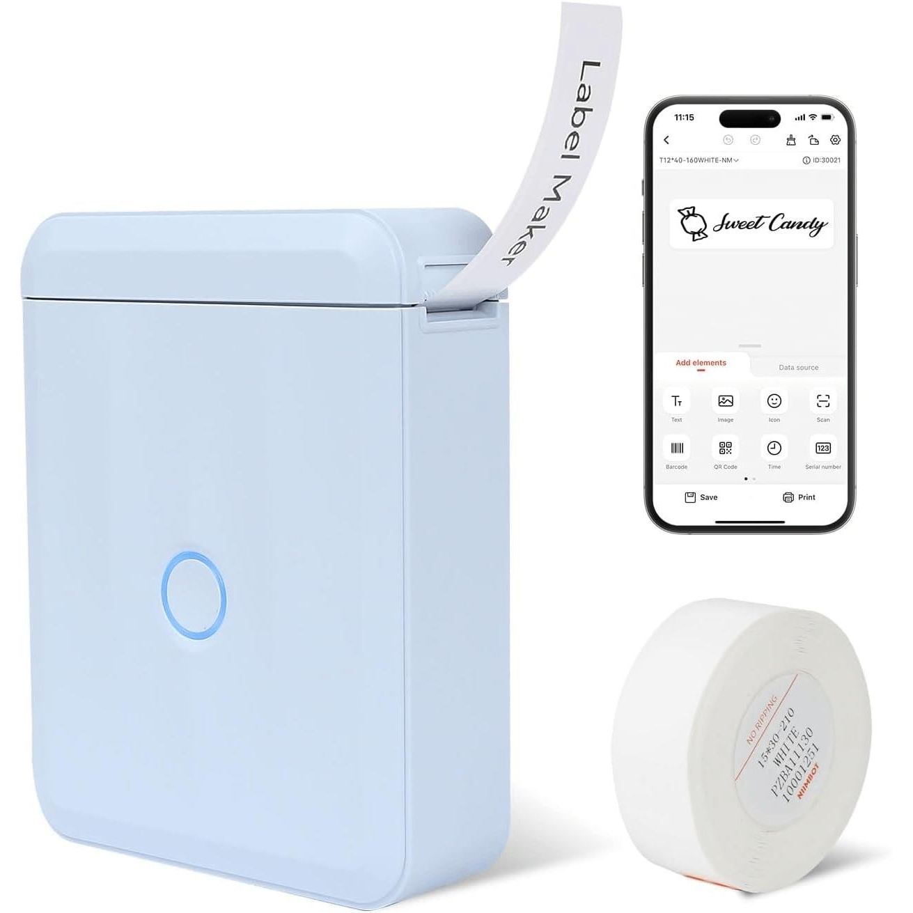 Niimbot D110-M Smart, kék + címketekercs (1AA56301619)