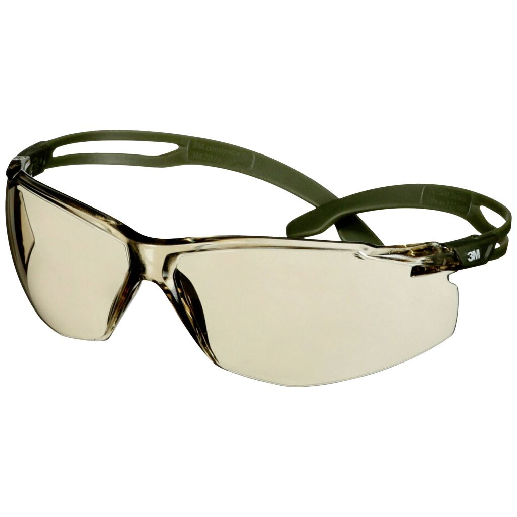 3M SecureFit SF528SGAF-DGR védőszemüveg, párásodásmentes, világosbarna lencse, sötétzöld (SF528SGAF-DGR)