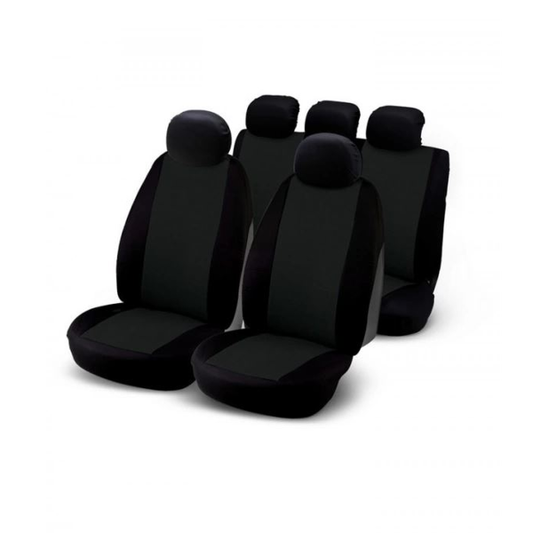 Bottari J9 Комплект покривала за седалки от 9 части, черно-тъмно сиво