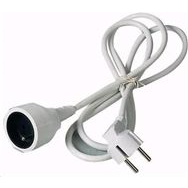 PREMIUMCORD Hosszabbító kábel, hálózati lengő, 230V, 2m, fehér (ppe102)