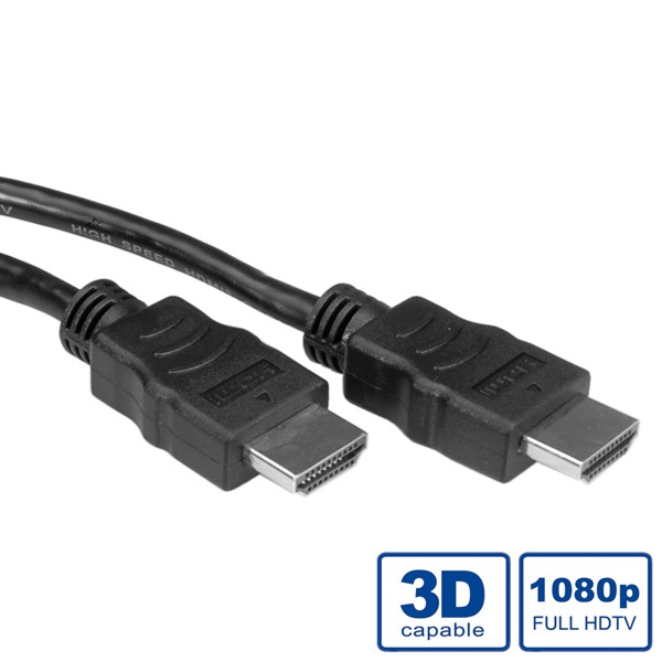 STANDARD HDMI M - HDMI M Adapterkábel (Ethernet) Fekete 1m (S3671-120)