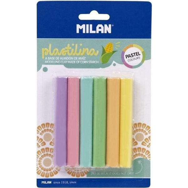 Plastelina pastel 6 kolorów x 11g MILAN