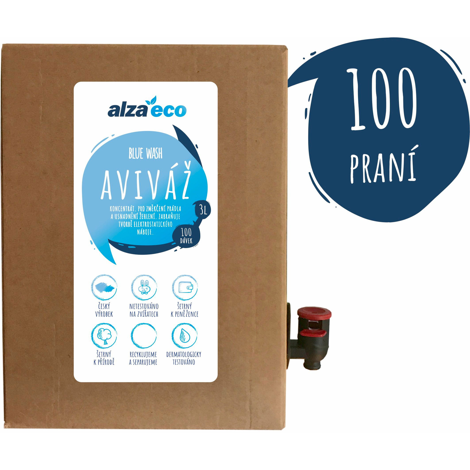 AlzaEco Blue Wash - 3 l (100 mosás) (8594018047741)
