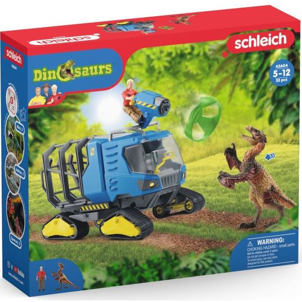 TM Toys Schleich Dinó elfogó lánctalpas jármű Dakotaraptorral (42604) (SLH42604)
