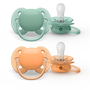 Philips AVENT SCF091/03 бебешки биберон Ултра мека залъгалка Ортодонтски Силикон Зелен, Оранжев