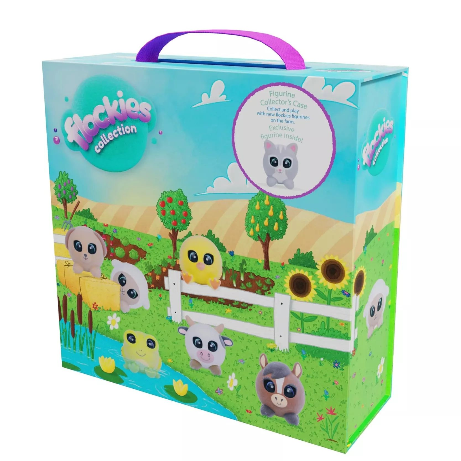 Flockies Bőröndházikó Caroline cica játékfigurával - 3. széria (FLO0726)