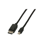 Kabel Mini DisplayPort na Display Port 4K 2m černý K5565SW.2