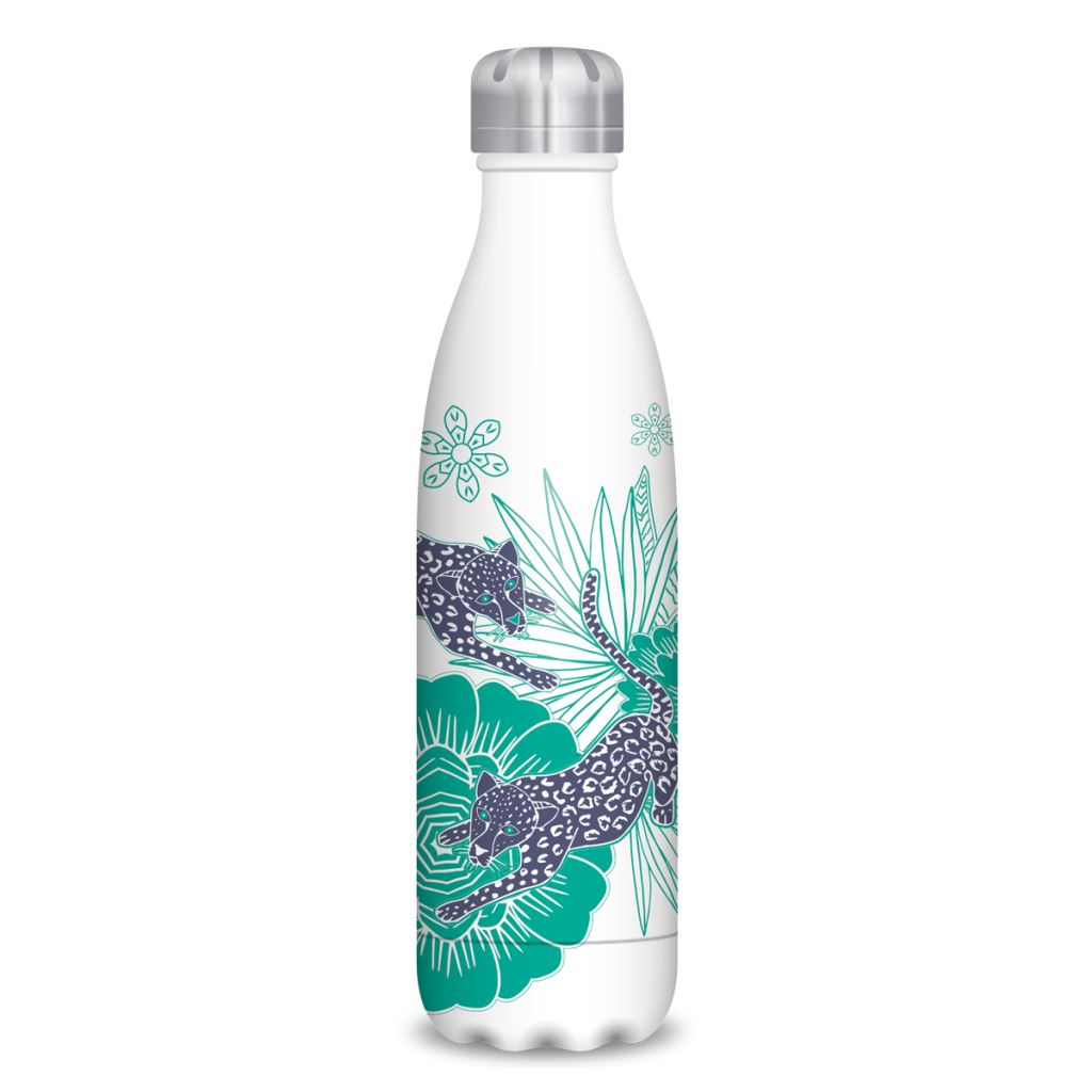 Ars Una Catalina Estrada duplafalú fémkulacs 500ml fehér-leopárdos (55811286) (au55811286)