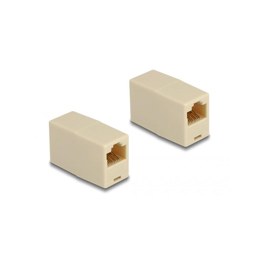 Delock Adapter RJ45 anya - RJ45 anya UTP bézs (88034) (88034)