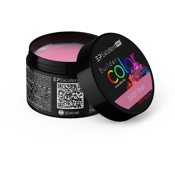 Excellent PRO Builder Color With Thixotropy Pastel żel budujący Baby Pink 15g