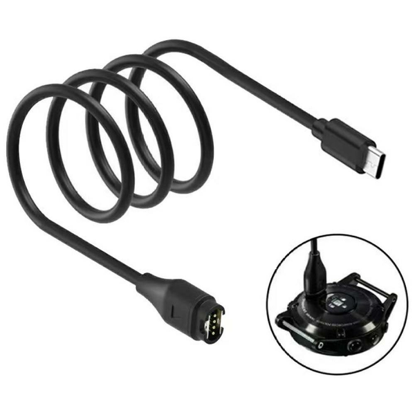 Cable USB-C Beline for Charging Garmin Watches 1m black