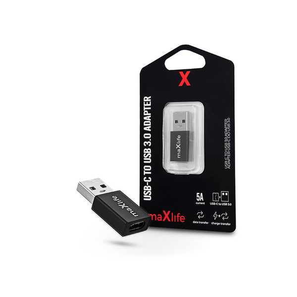 Adaptor Maxlife, USB-C la USB 3.0, Negru