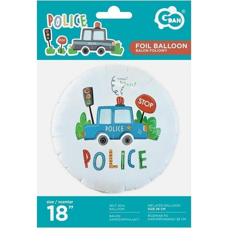 Rendőr Beep Fólia Lufi - 46 cm (516382)