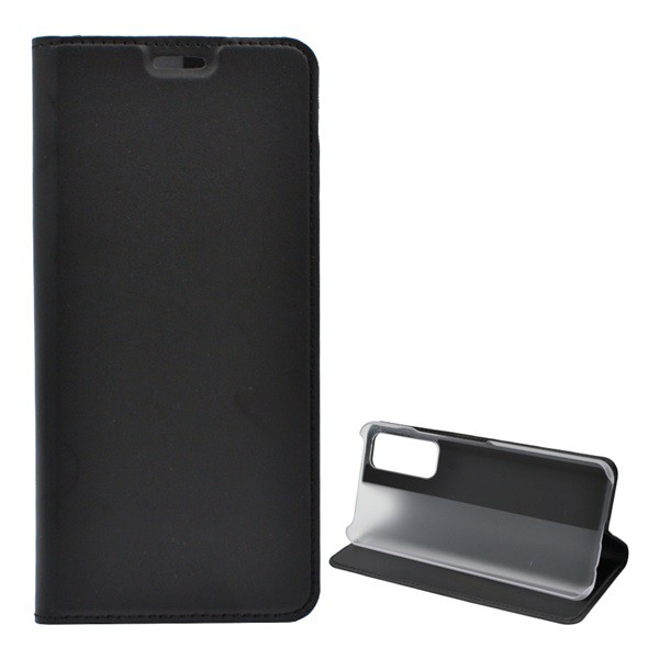 Tok álló, bőr hatású (FLIP, oldalra nyíló, asztali tartó funkció) FEKETE [Huawei P Smart (2021)] (5996591029078)