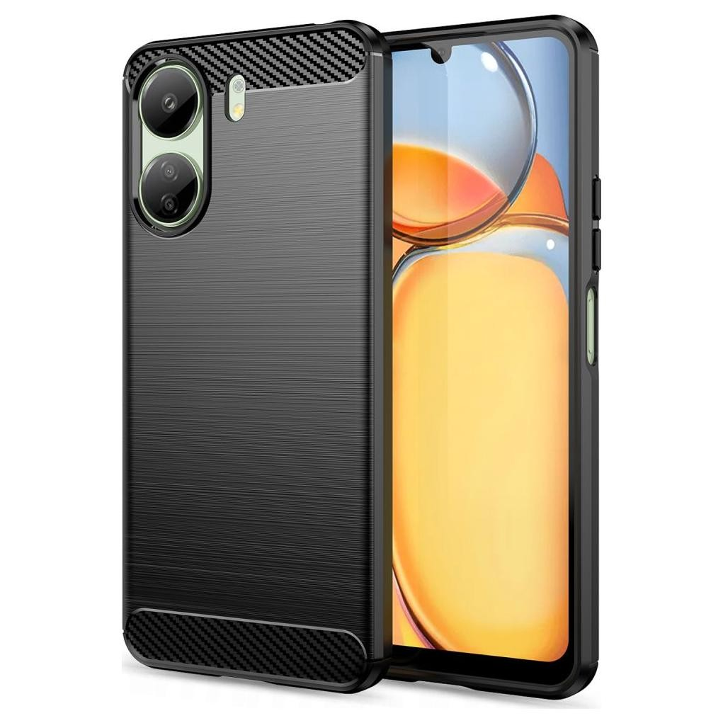 Tech-Protect TPUCarbon Xiaomi Redmi 13C / POCO C65 Tok - Fekete (9319456608571)