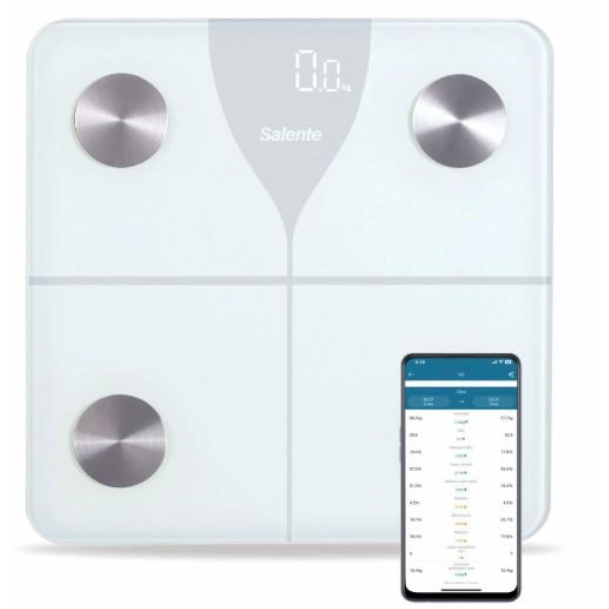 Salente SlimFit Okos személymérleg Max 180kg - Fehér (SLIMFIT-WH)