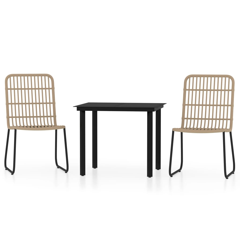 3 részes tölgy színű kerti étkezőgarnitúra (3099161)