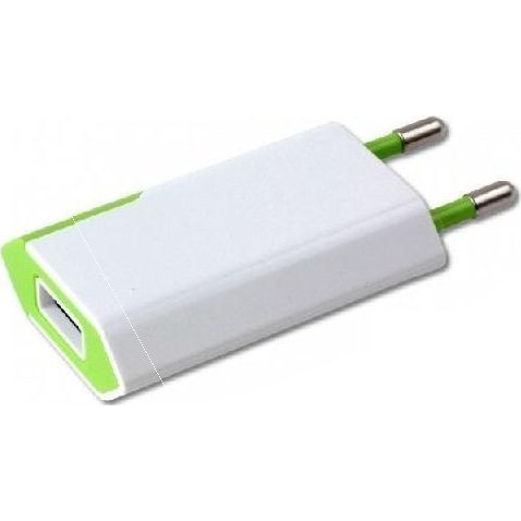 Techly IPW-USB-ECWG зарядно за мобилни устройства GPS, MP3, Мобилен телефон, PDA, Смартфон Бяла, Зелен Променлив ток (AC) На закрито