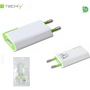 Techly IPW-USB-ECWG зарядно за мобилни устройства GPS, MP3, Мобилен телефон, PDA, Смартфон Бяла, Зелен Променлив ток (AC) На закрито