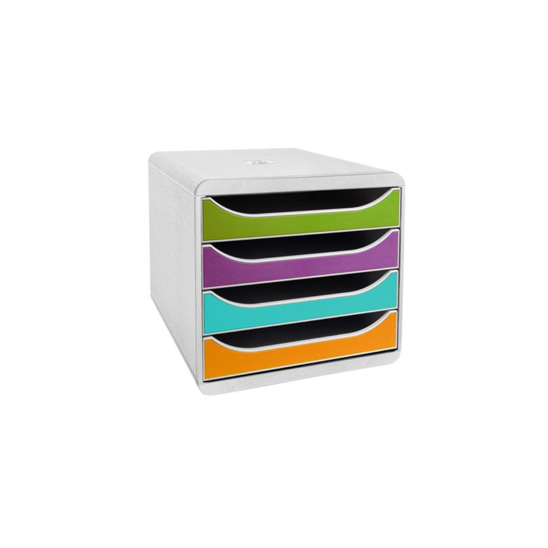 Exacompta Big-Box Pop'NCo 4 fiókos műanyag A4 asztali Irattároló - Többszínű (310909D)