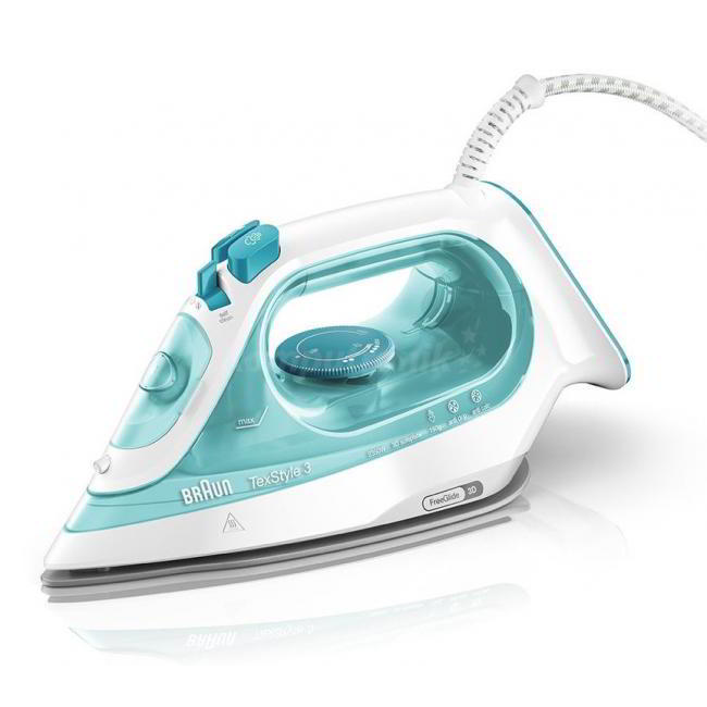 Braun SI 3041 TexStyle 3 Gőzvasaló - Fehér/Zöld (SI3041GR)