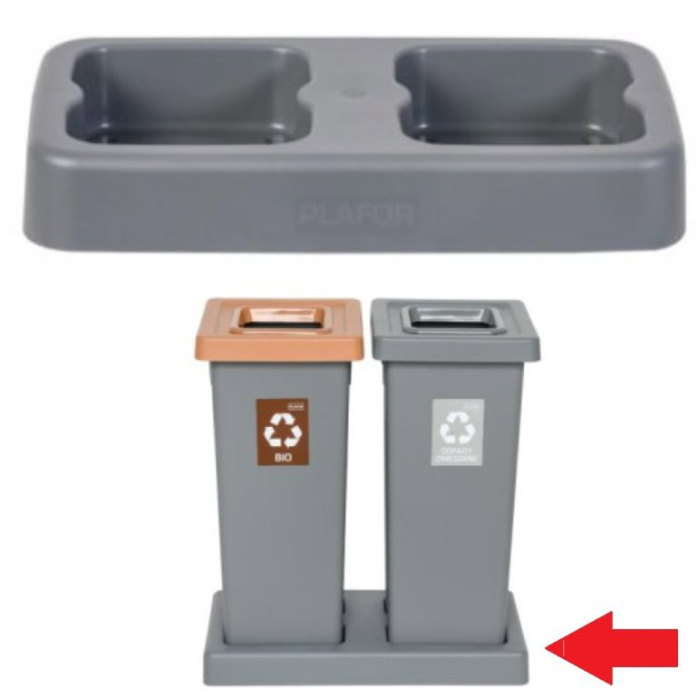 Igotrend, 827002 UH FIT BIN emelvény, 2 × 53 l - szürke (5907749928273)