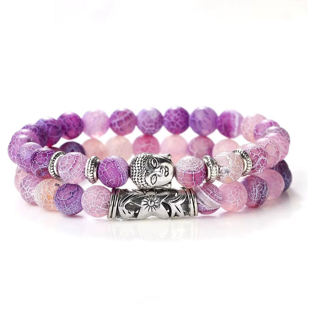 Silver Star Jasminewood női karkötő, Buddha, szett, 2 db (22204)