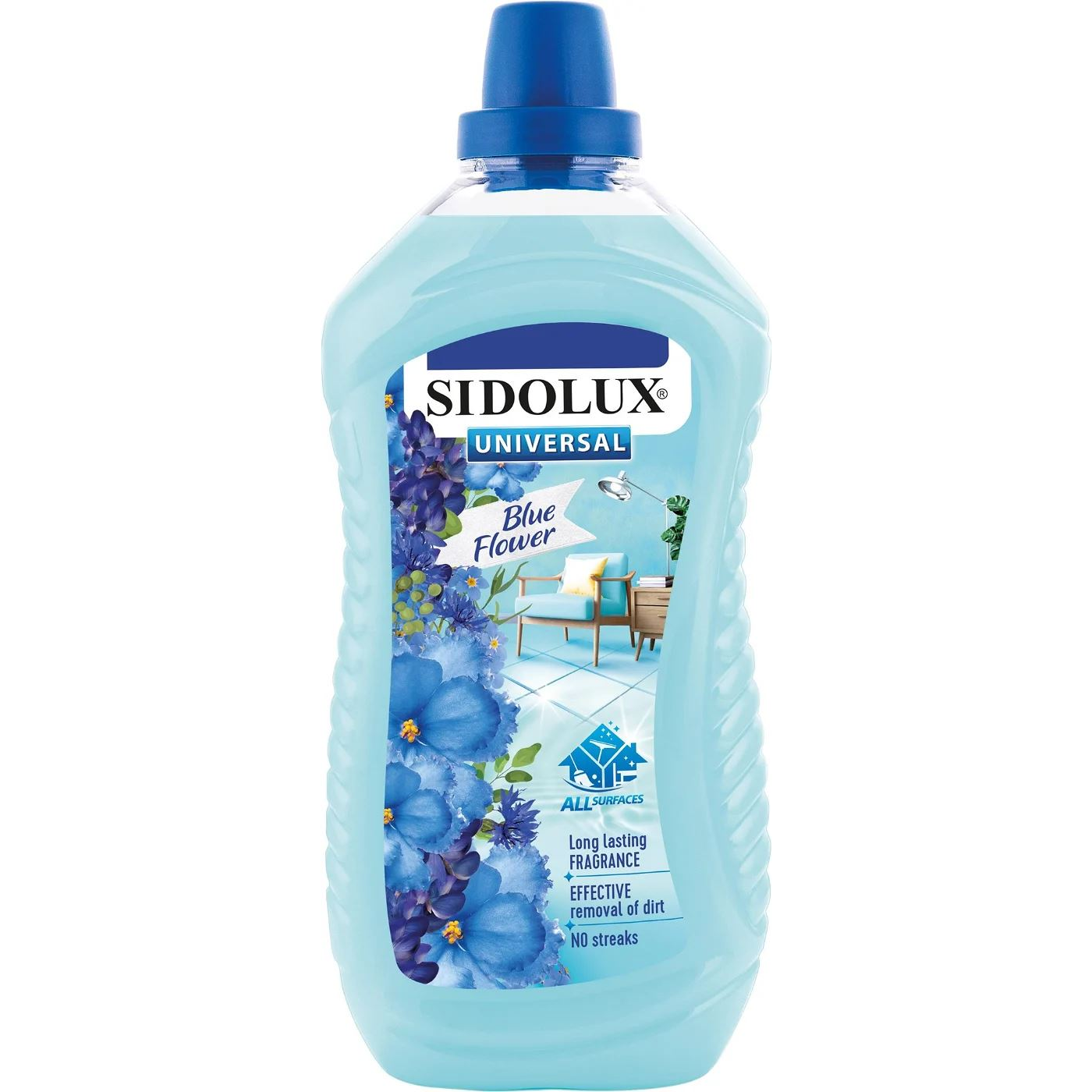 Sidolux Universal Soda Power Blue Flower padlótisztító 1L (5902986204449) (5902986204449)