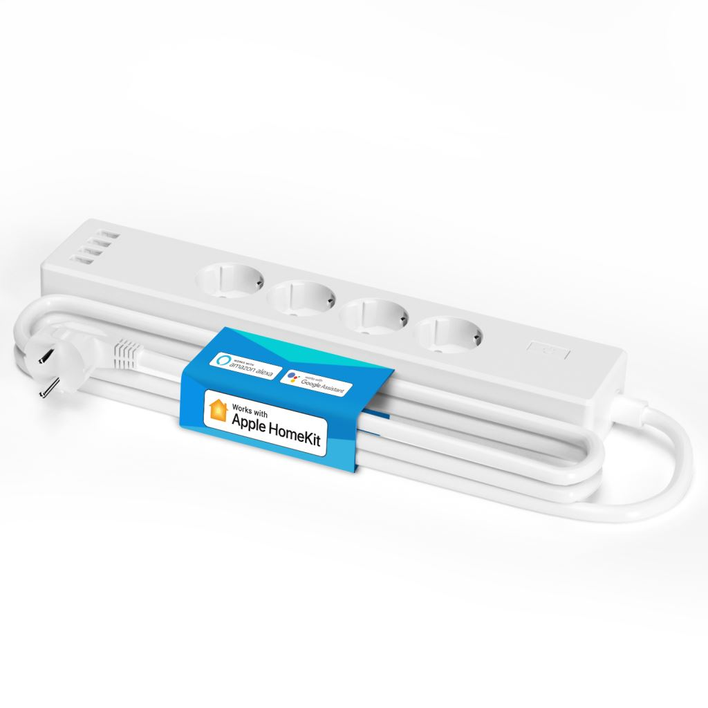 Meross MSS425FHK(EU) Smart Wi-Fi Surge Protector okos eleosztó 4 dugalj + 4 USB (Meross MSS425FHK(EU))