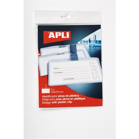 Apli 100 x 72mm Névkitűző csíptetővel (5 db) (11739)
