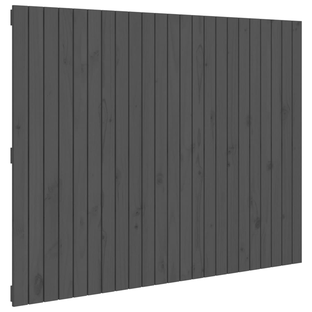szürke tömör fenyőfa fali fejtámla 146,5x3x110 cm (824945)