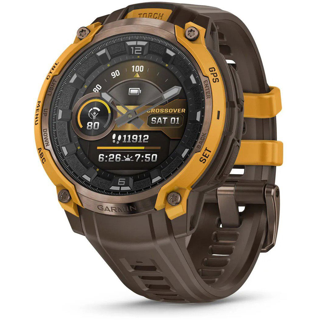 Garmin Instinct Crossover AMOLED 1,2" Bronze/Sunburst okosóra (010-03398-01)