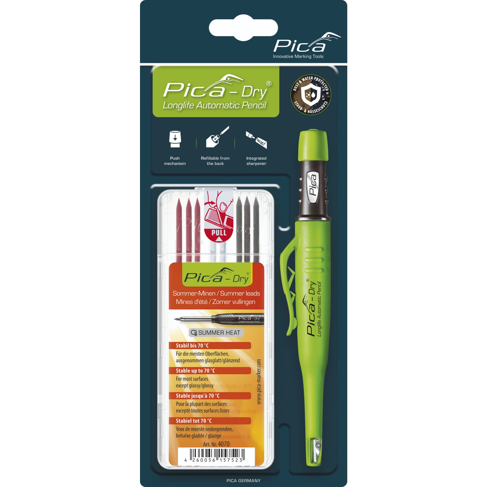 Pica Dry Bundle 30407 Rostirón Tűfilc és utántöltő készlet 2.8 mm - Többszínű (9 db / csomag) (30407)