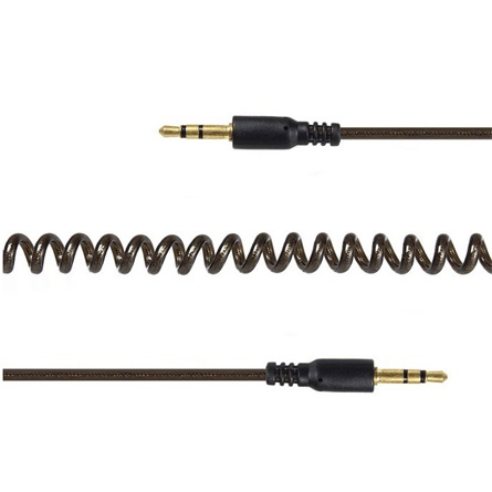 Gembird 3.5 mm sztereo spirál audio kábel 1.8m fekete (CCA-405-6)