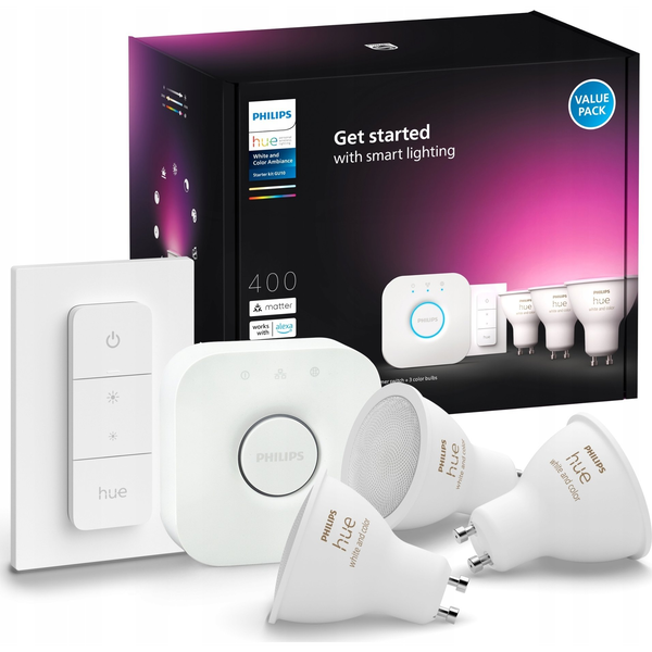Philips Hue White and Color ambiance 929003666510 intelligent belysning Intelligent lysspot Bluetooth 4,2 W
