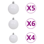 Коледен гирлянд с LED и комплект топки vidaXL, 10 м, PVC, Зелен