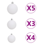 Коледен гирлянд с LED и комплект топки vidaXL, 10 м, PVC, Зелен