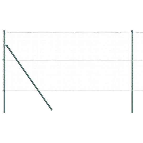 Stâlpi de gard, 52 buc., verde, Ø32 mm, 200 cm, oțel zincat