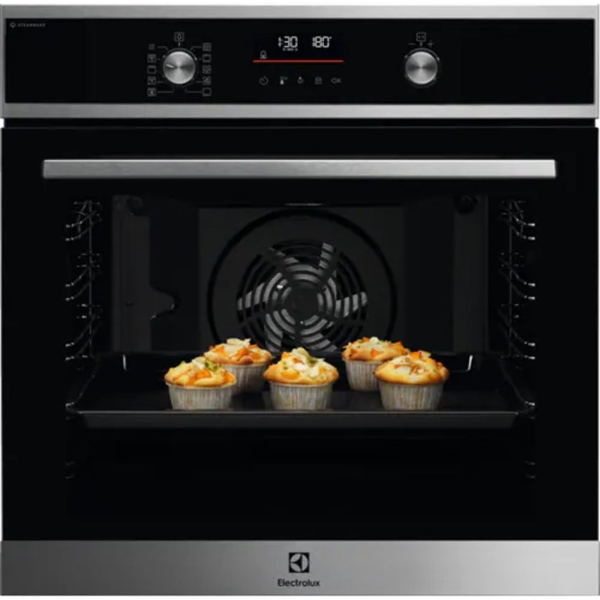 Electrolux EOD6P66X Beépíthető sütő, Elektromos, 72 l, Pirolitikus tisztítás, SteamBake, Grill, Kijelző, C energiaosztály, Rozsdamentes acél
