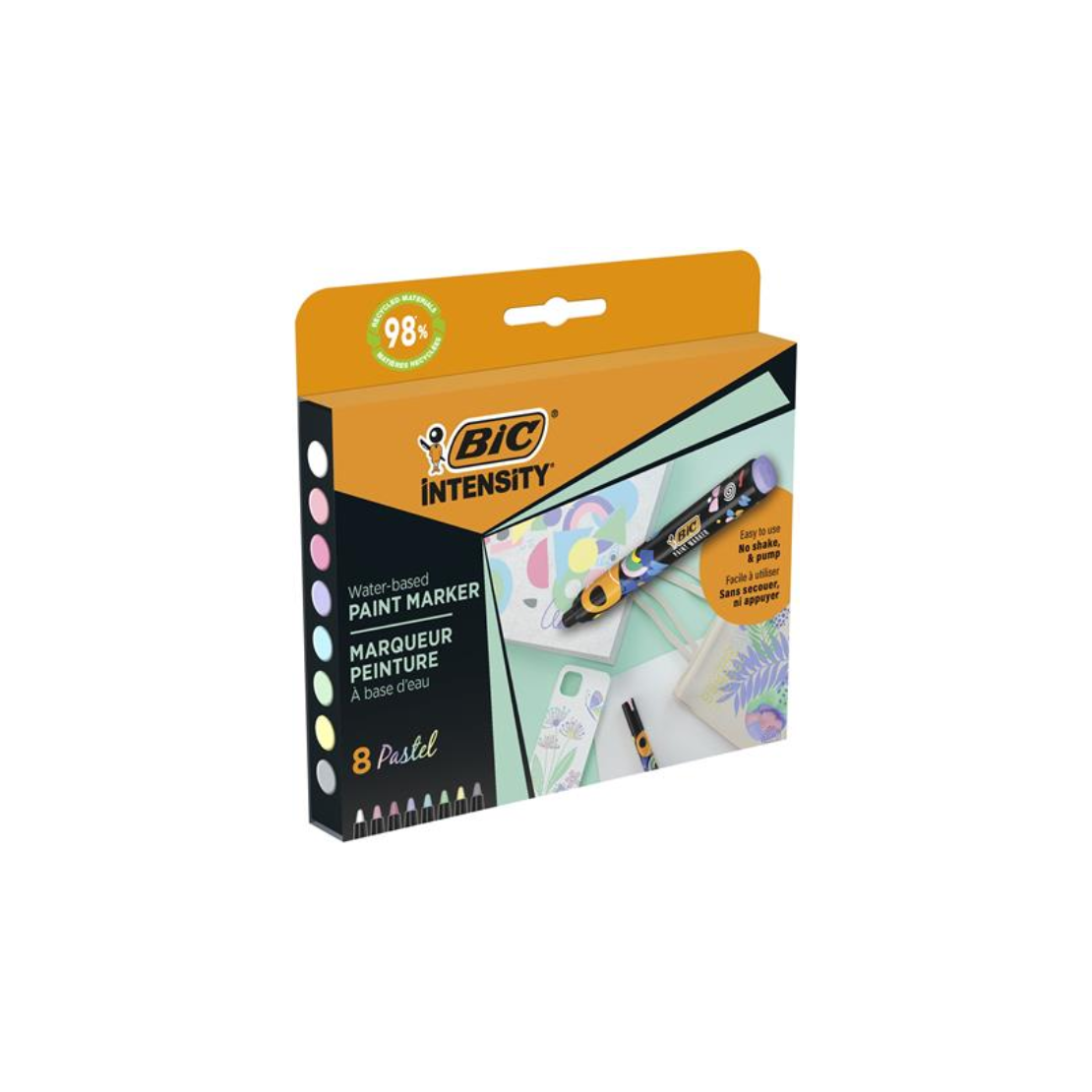 BIC Intensity 1,5 - 2,3 mm Pasztell Dekormarker készlet - Vegyes színek (8 db / csomag) (527429)