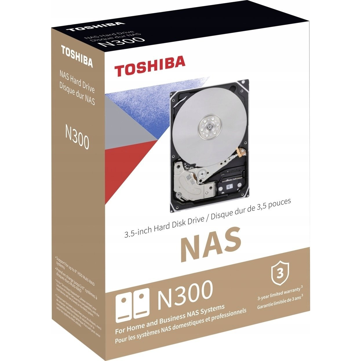 N300 NAS HARD DRIVE 8TB 3.5 SATA 7200 RPM 512MB CMR (HDWG780EZSTA)