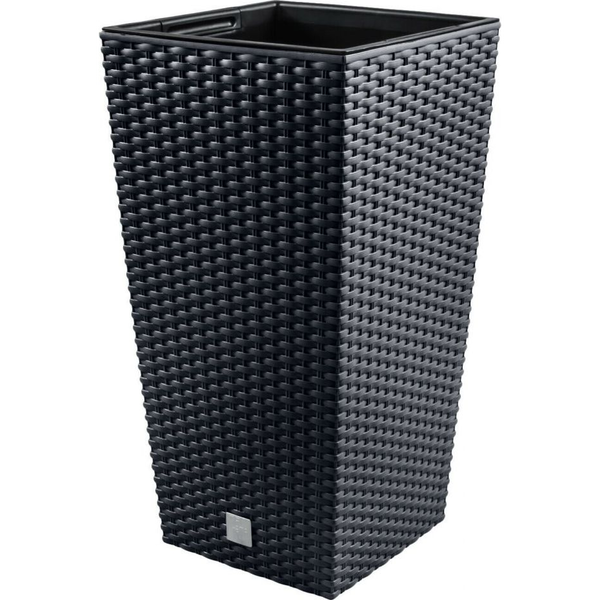 Maceta Rato De 35l Con Inserto 28,7x28,7x55 Cm En Antracita