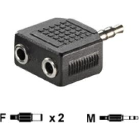 Adaptér 3,5 mm 1x samec 3,5 mm na 2x samice 3,5 mm